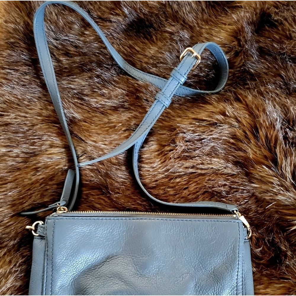 KATE SPADE JACKSON TRIPLE GUSSET CROSSBODY HERON GRAY BLUE - Picture 3 of 8